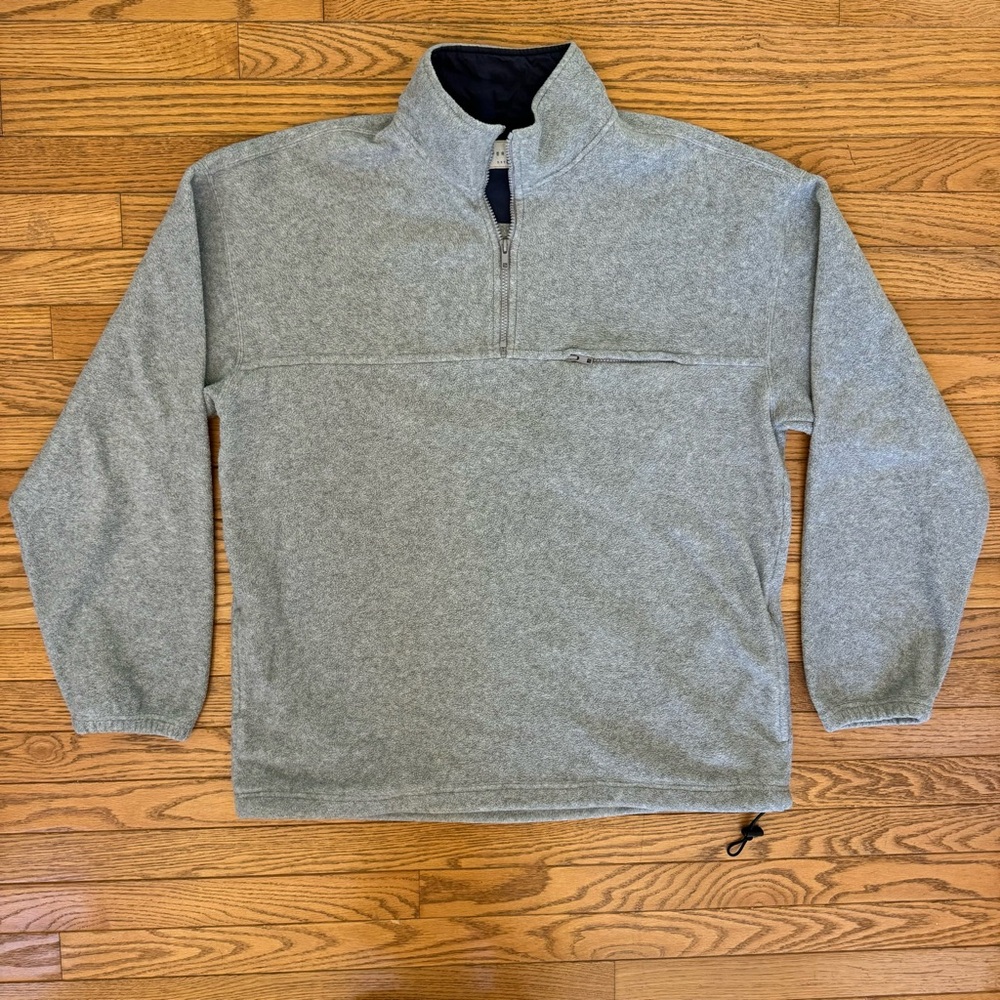 River Trader Vintage Men's Gray Quarter-Zip Sweater
